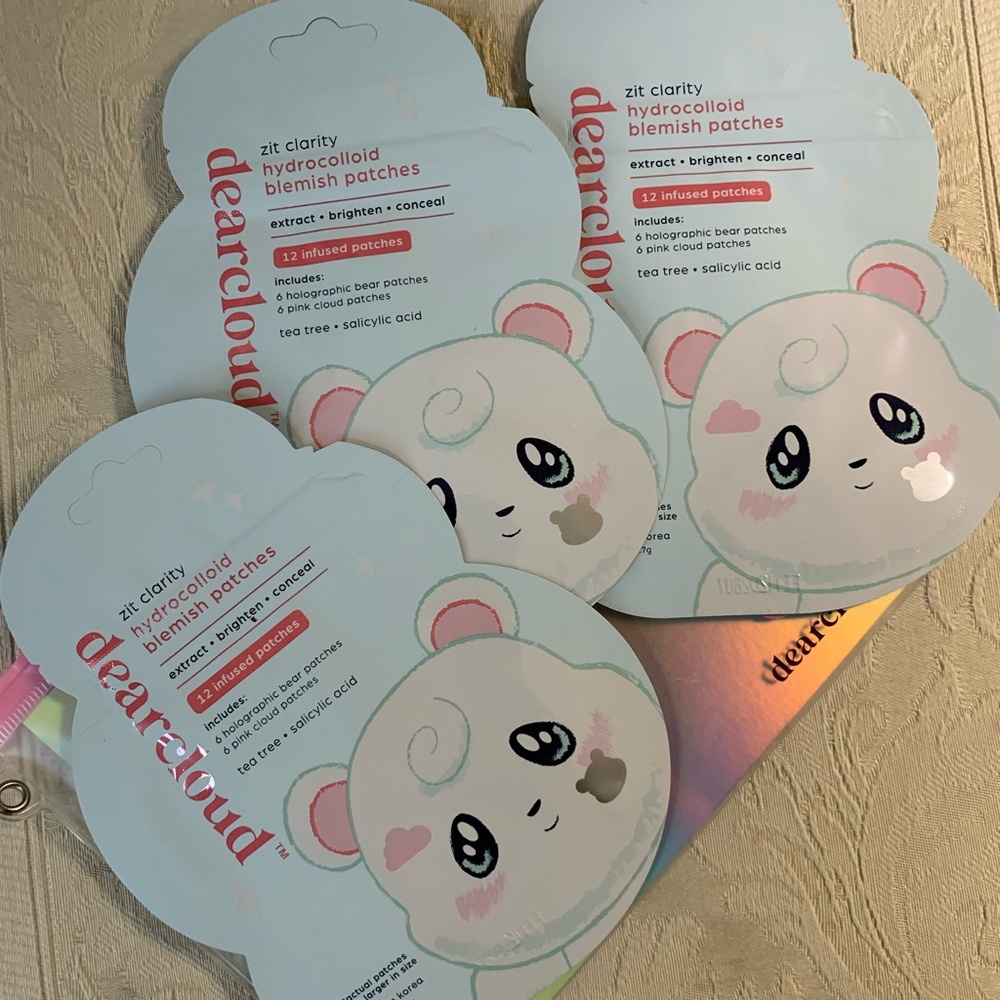 Dearcloud Zit Clarity Hydrocolloid Pimple Blemish Patches 36 Ct Bears & Clouds